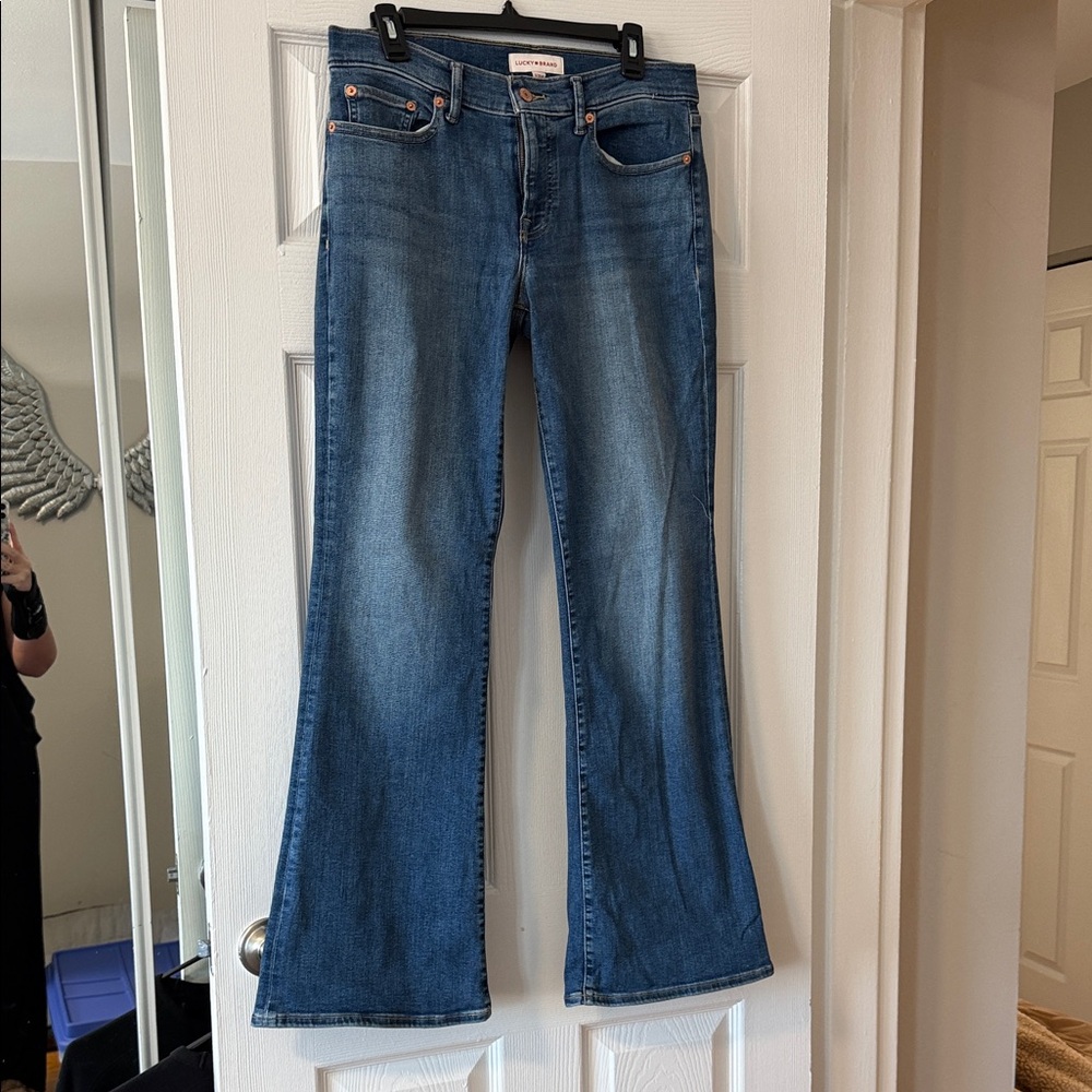 7 For All Mankind Blue Flare Jeans